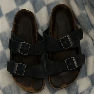 Birkenstock Dark Suede Double-Strap Sandals